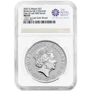 2023 U.K. 2 Pound Silver King Charles Britannia Coronation NGC
