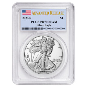 2023-S Proof $1 American Silver Eagle PCGS PR70DCAM AR Flag Label