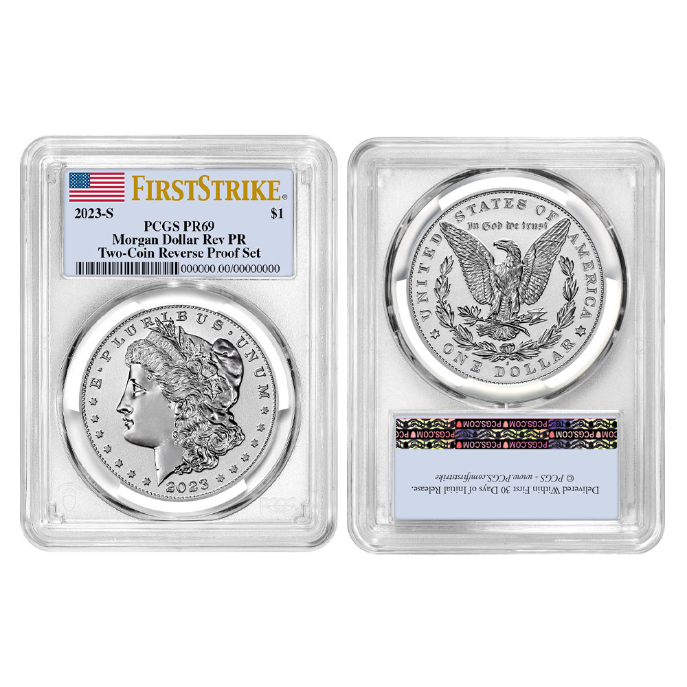 2023-S Reverse Proof $1 Morgan and Peace Dollar 2pc Set PCGS PR69