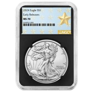 2024 $1 American Silver Eagle NGC MS70 ER West Point Star Label Retro Core