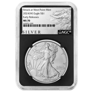 2024 (W) $1 American Silver Eagle NGC MS70 ER ALS Label Retro Core