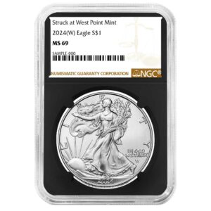 2024 (W) $1 American Silver Eagle NGC MS69 Brown Label Retro Core
