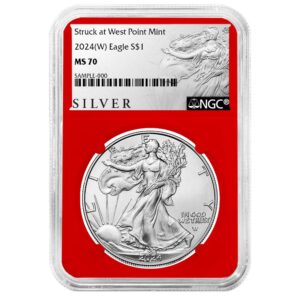 2024 (W) $1 American Silver Eagle NGC MS70 ALS Label Red Core