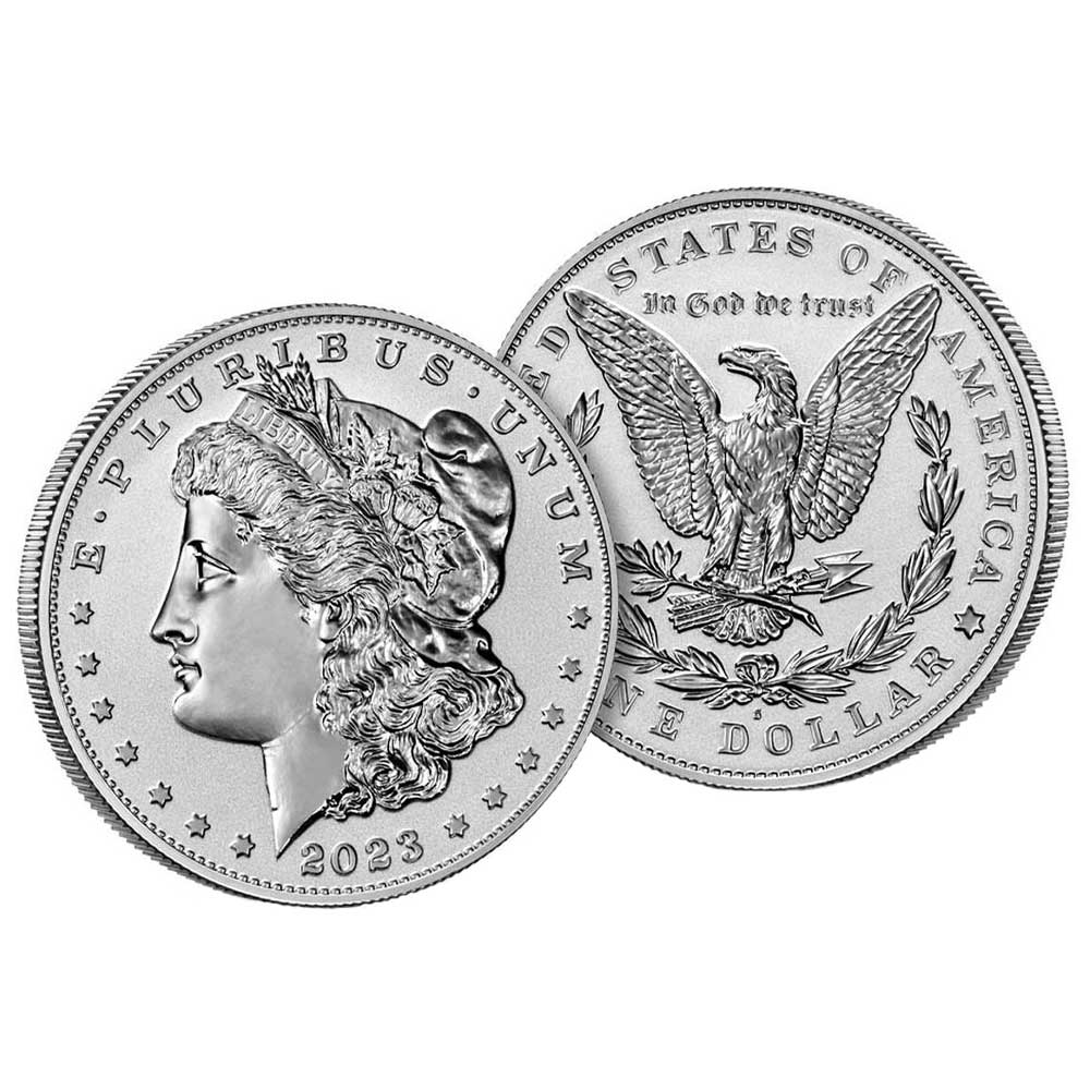 2023-S Reverse Proof $1 Morgan and Peace Silver Dollar 2pc Set Box