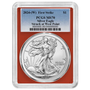 2024 (W) $1 American Silver Eagle PCGS MS70 FS Blue Label Red Frame
