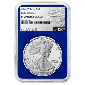 2024-W Proof $1 American Silver Eagle NGC PF70UC ER ALS Label Blue Core
