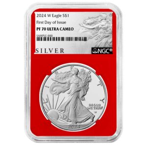 2024-W Proof $1 American Silver Eagle NGC PF70UC FDI ALS Label Red Core