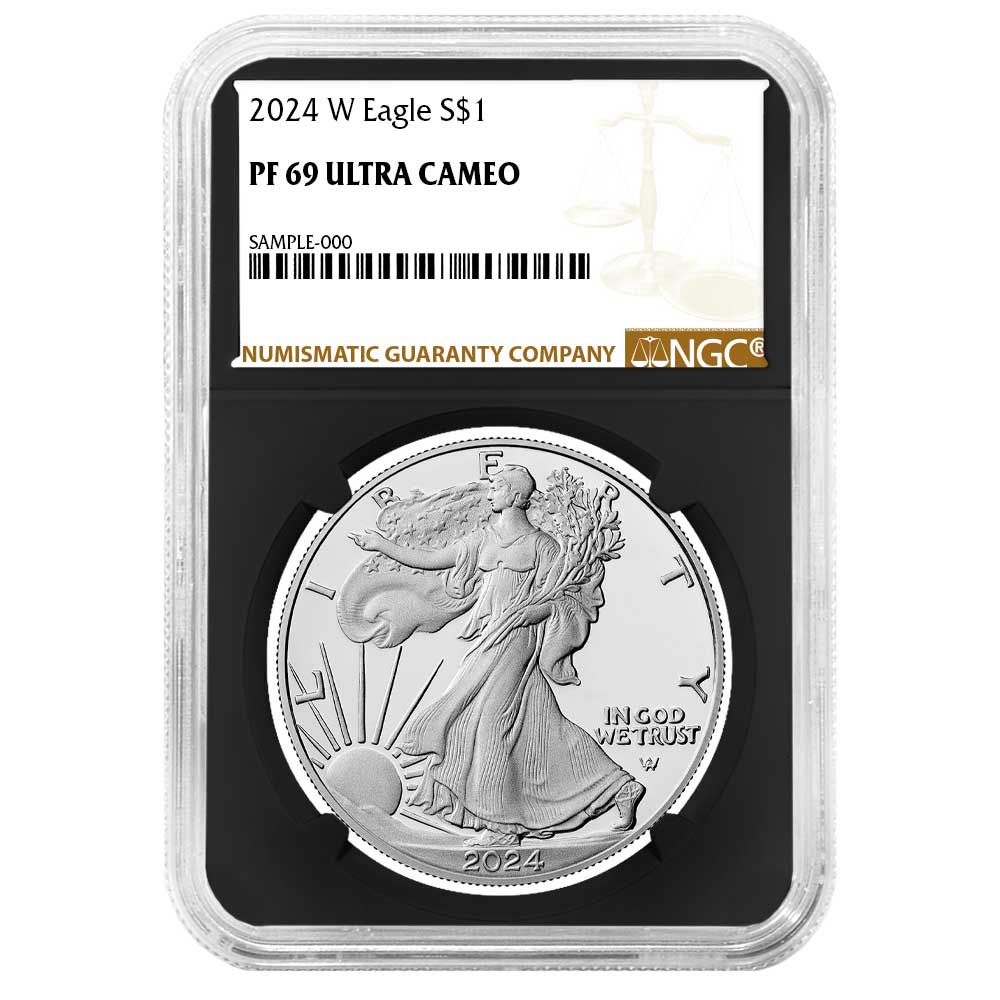 2024-W Proof $1 American Silver Eagle NGC PF69UC Brown Label Retro