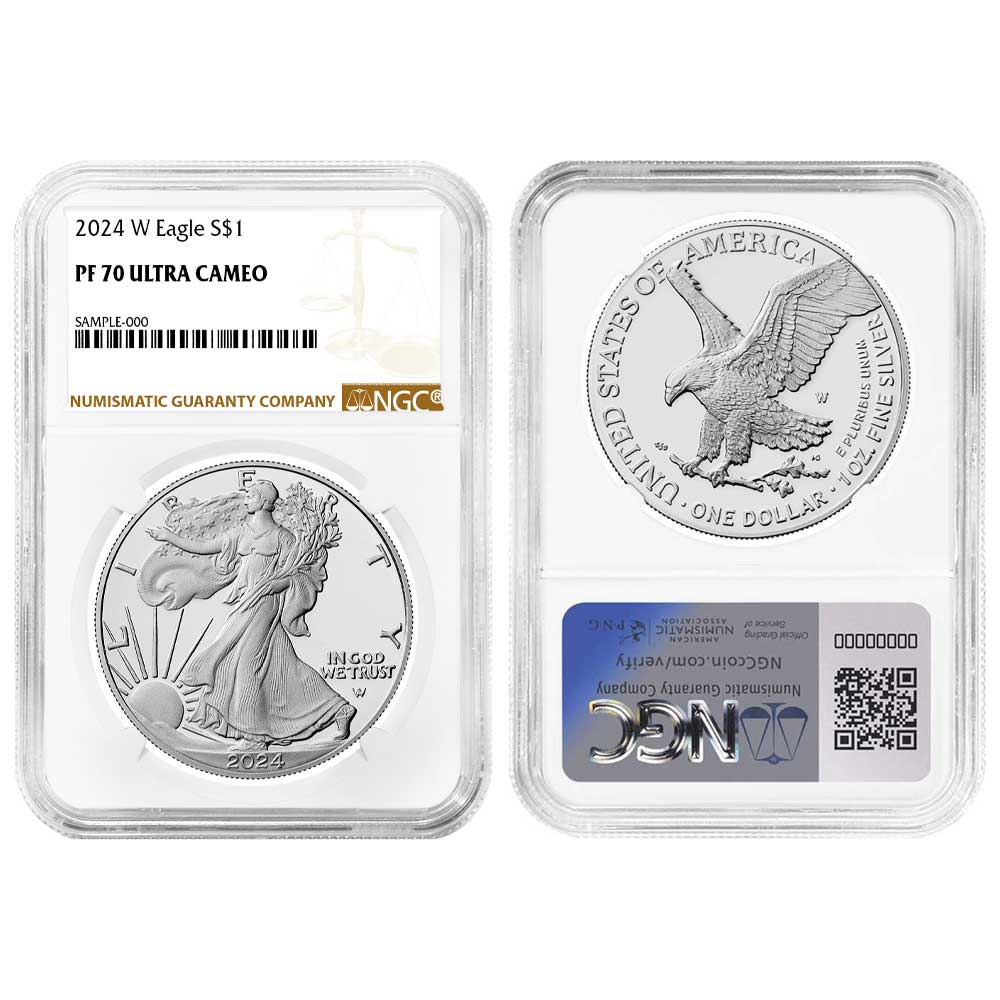 2024-W Proof $1 American Silver Eagle NGC PF70UC Brown Label