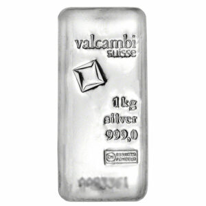 1 Kilo Valcambi Suisse .999 Fine Silver Bar - Cast