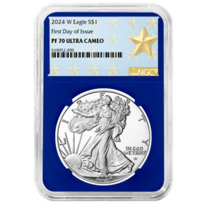 2024-W Proof $1 American Silver Eagle NGC PF70UC FDI West Point Star Label Blue Core