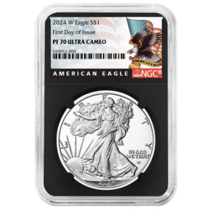 2024-W Proof $1 American Silver Eagle NGC PF70UC FDI Black Label Retro Core