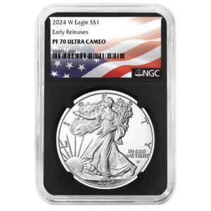 2024-W Proof $1 American Silver Eagle NGC PF70UC ER Flag Label Retro Core