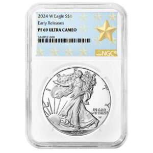 2024-W Proof $1 American Silver Eagle NGC PF69UC ER West Point Star Label
