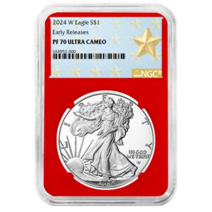 2024-W Proof $1 American Silver Eagle NGC PF70UC ER West Point Star Label Red Core
