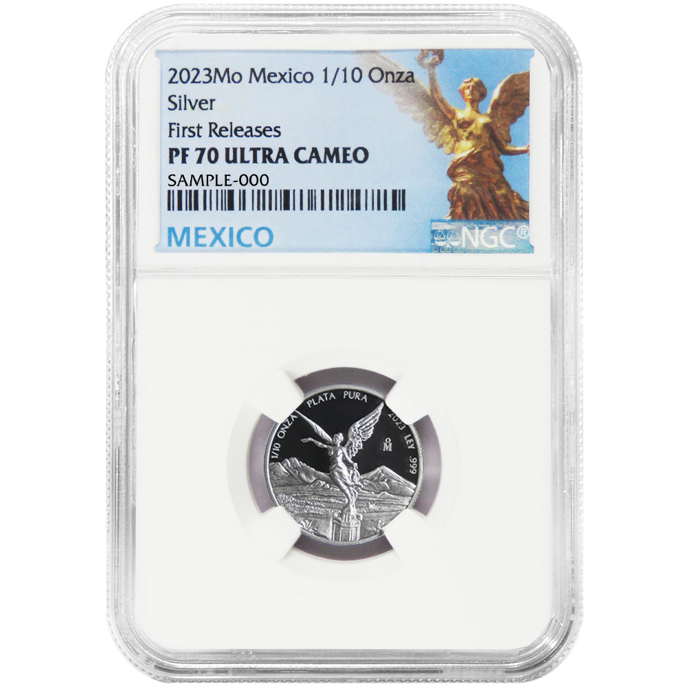 2023 Proof Silver Mexican Libertad Onza 1/10 oz NGC PF70UC FR