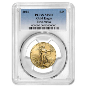 2024 $25 American Gold Eagle 1/2 oz PCGS MS70 FS Blue Label