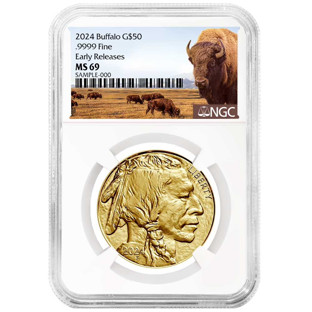 2024 $50 American Gold Buffalo NGC MS69 ER Buffalo Label