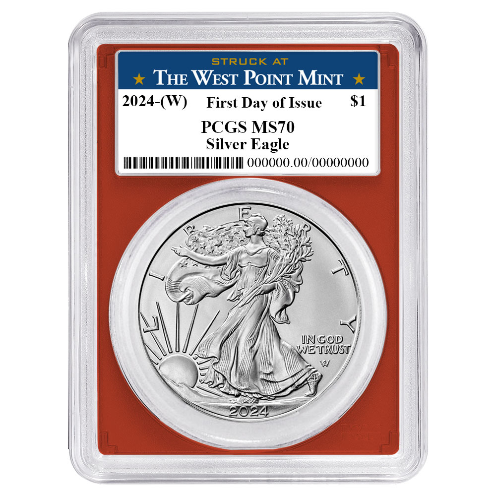 2024 (W) $1 American Silver Eagle FDOI West Point Label