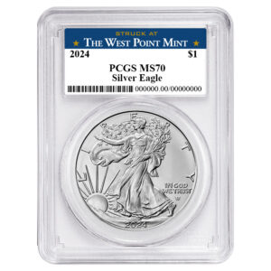 2024 $1 American Silver Eagle PCGS MS70 West Point Label