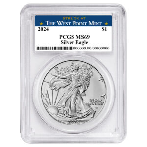2024 $1 American Silver Eagle PCGS MS69 West Point Label