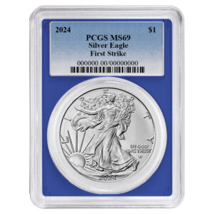2024 $1 American Silver Eagle PCGS MS69 FS Blue Label Blue Frame