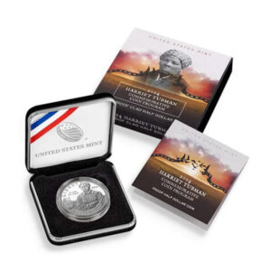 2024-S Proof Clad 50c Harriet Tubman Coin Box, OGP & COA