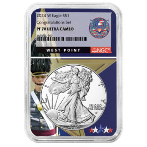 2024-W Proof $1 American Silver Eagle Congratulations Set NGC PF70UC West Point Core