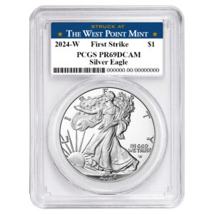 2024-W Proof $1 American Silver Eagle PCGS PR69DCAM FS West Point Label