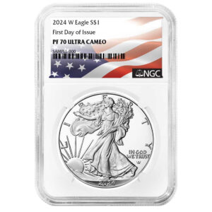 2024-W Proof $1 American Silver Eagle NGC PF70UC FDI Flag Label