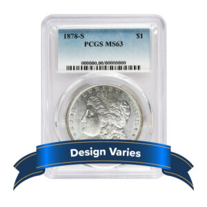 1878-S $1 Morgan Silver Dollar PCGS MS63 Blue Label