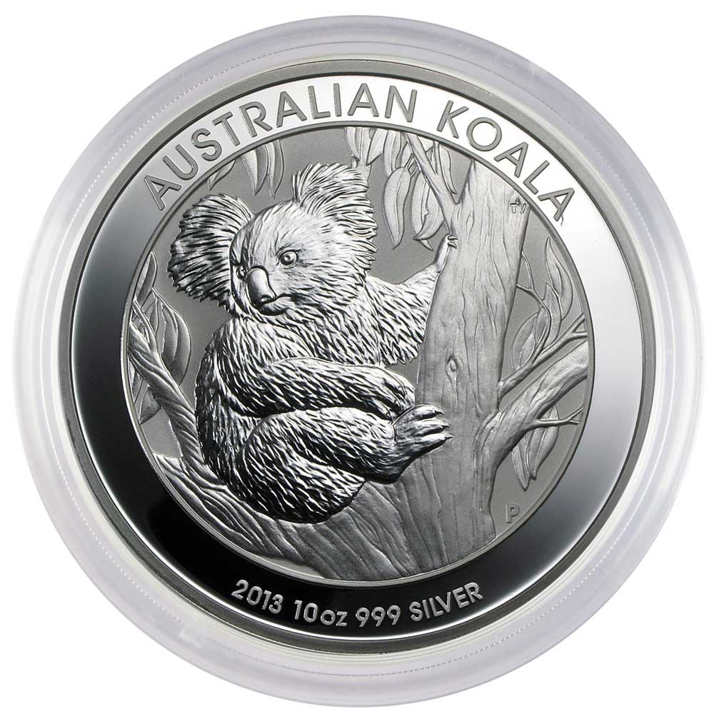 オーストラリア絶滅危惧動物純銀１オンス2セット 2013-P $10 Australian Silver Koala 10 oz .999 BU Coin in Capsule