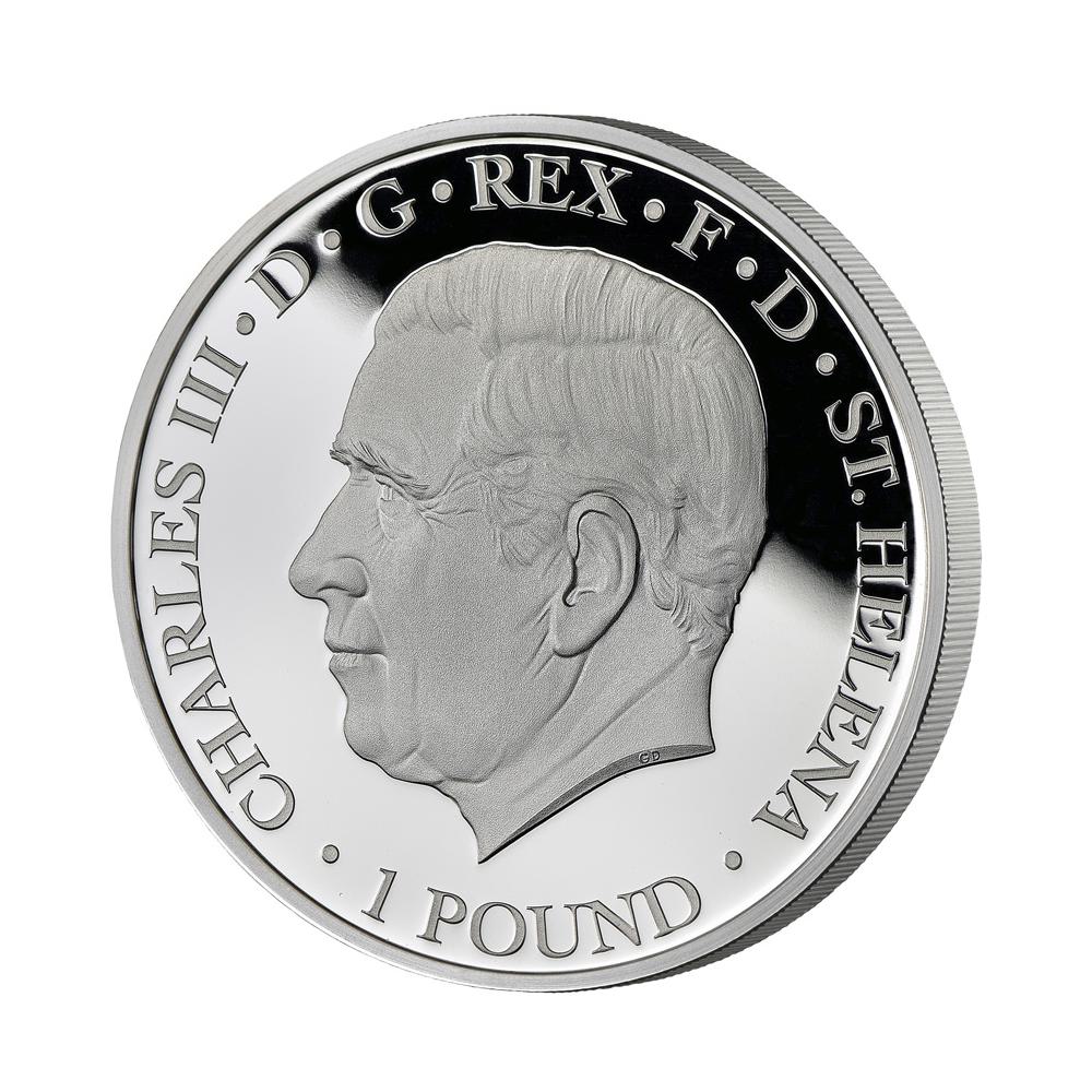 2024 St. Helena £1 1 oz Silver Una and the Lion Gold Gilt Proof