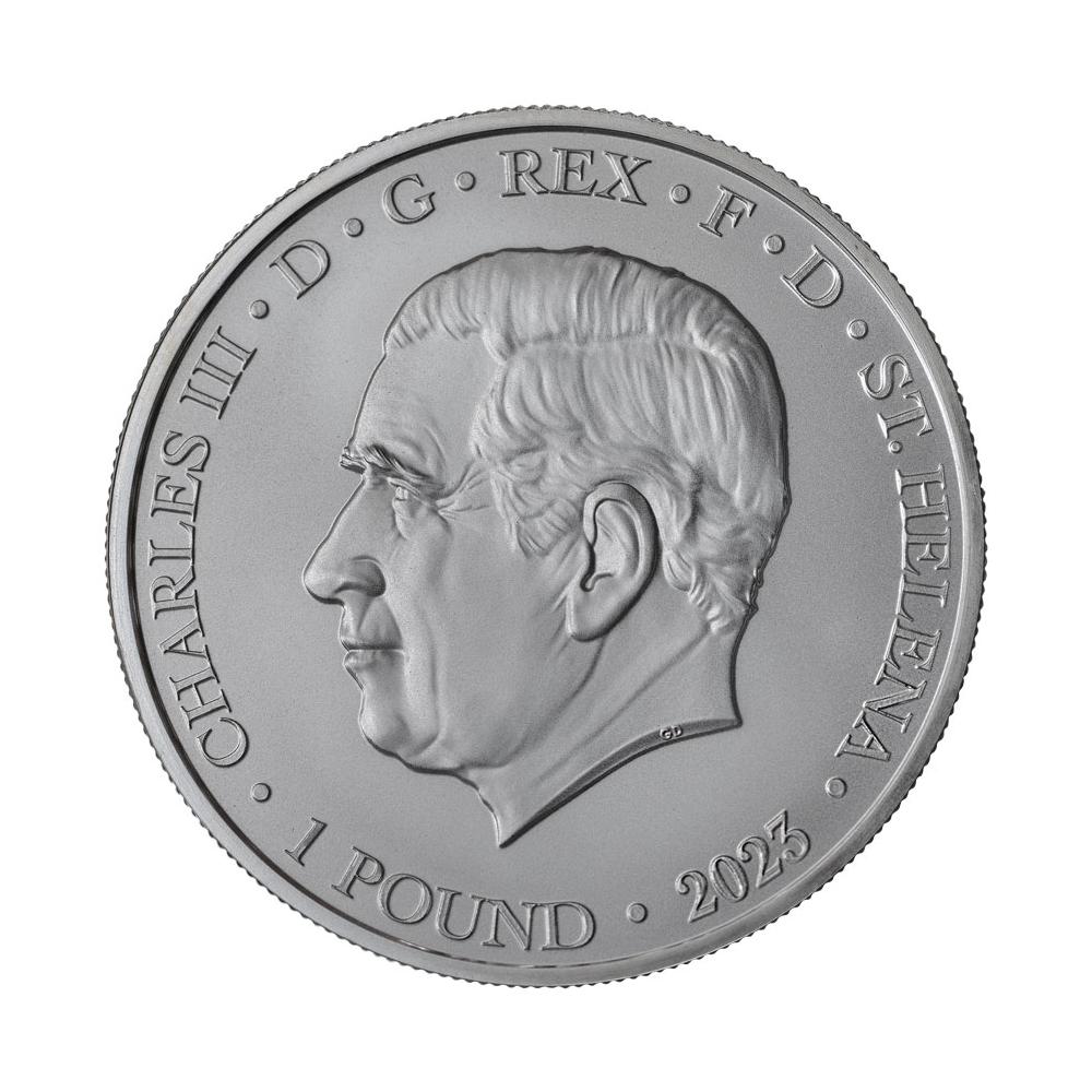 2023 U.K. 1 Pound St. Helena Queen Elizabeth II Memorial Brilliant