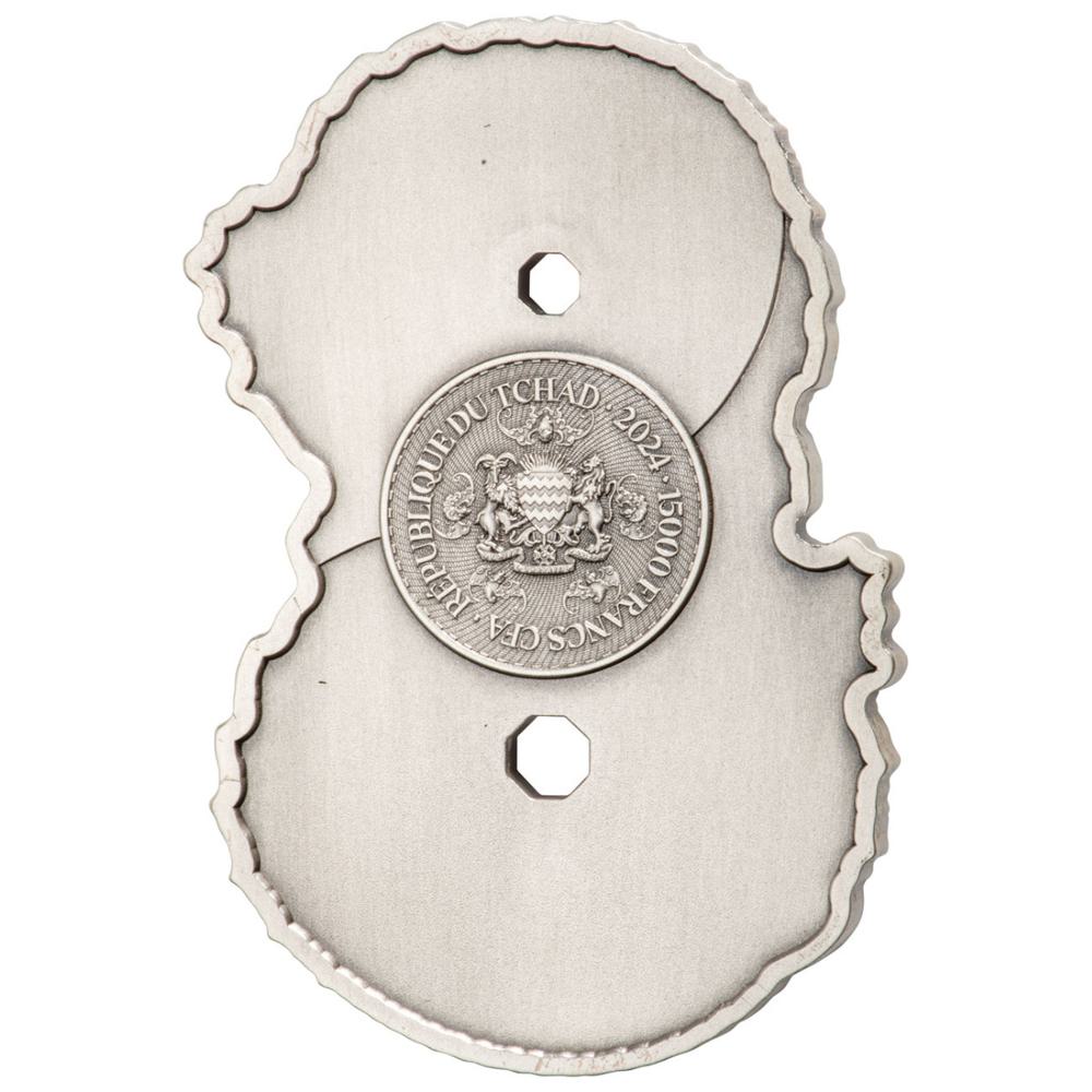 2024 High Relief 3 oz Antiqued Silver Figure 8 Dragon - Pinehurst Coins