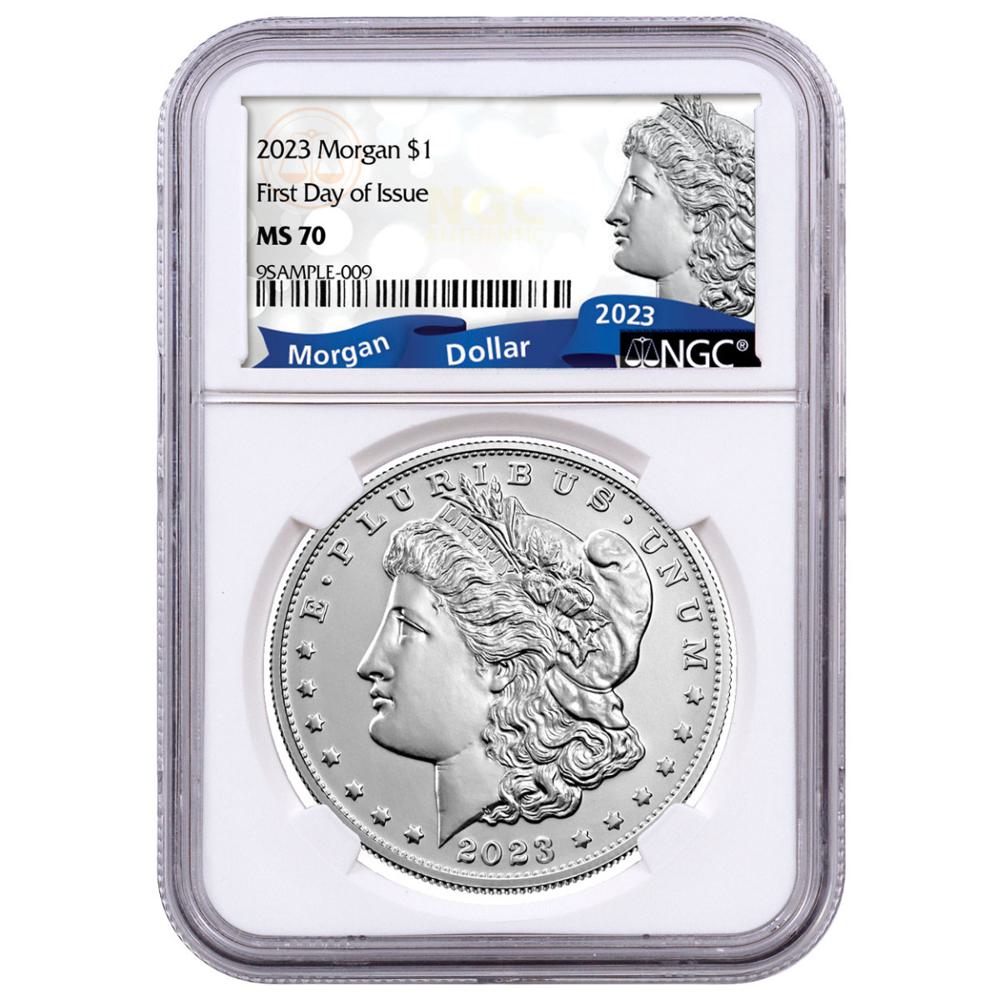 2023 (P) $1 Morgan Silver Dollar NGC MS70 FDI Exclusive Morgan Label