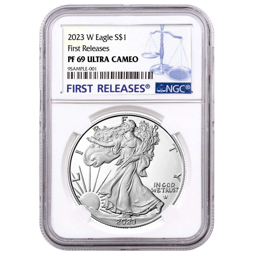 2023-W $1 Proof American Silver Eagle NGC PF69UC FR Blue Label