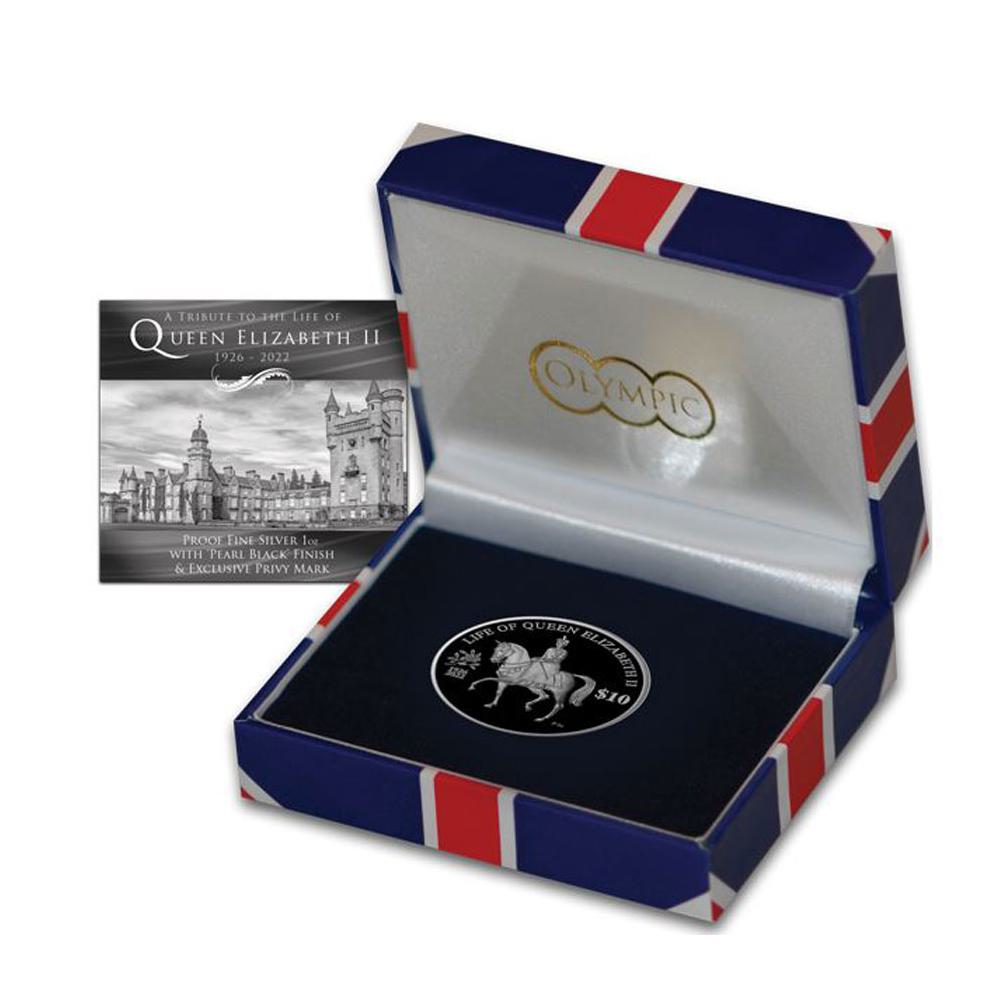 2022 $10 Queen Elizabeth II Double Effigy 1 oz Silver Proof