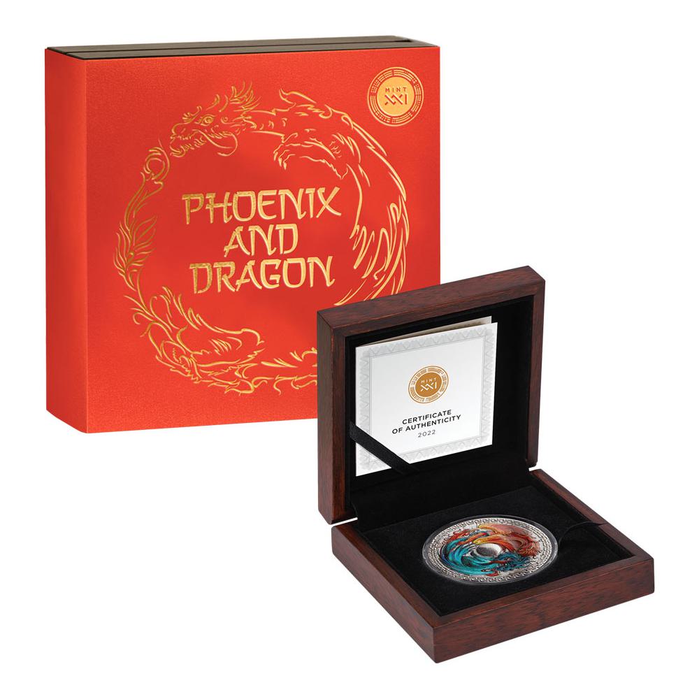2022 Tokelau $1 Aletai Meteorite Dragon Phoenix 1 oz Coin