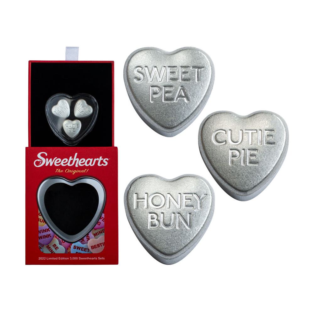 2022 PAMP Sweethearts Set 30g Silver Round BU In Box