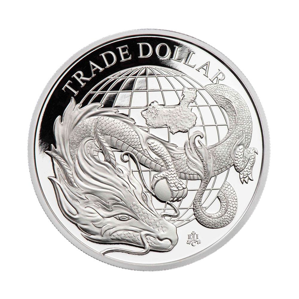 2021 2 Pound St Helena “Modern” Chinese Trade Dollar 1 oz Silver Proof Coin