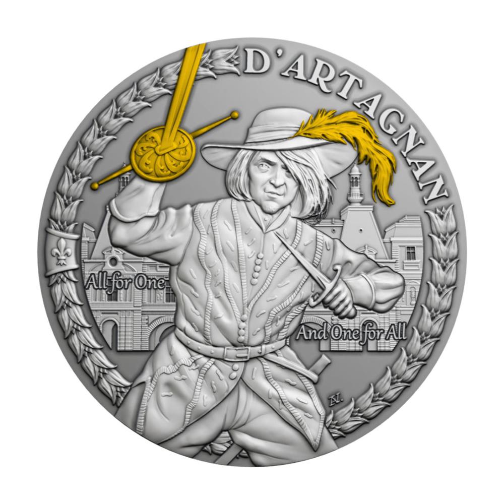 D'Artagnan and the Musketeer 1 oz Silver