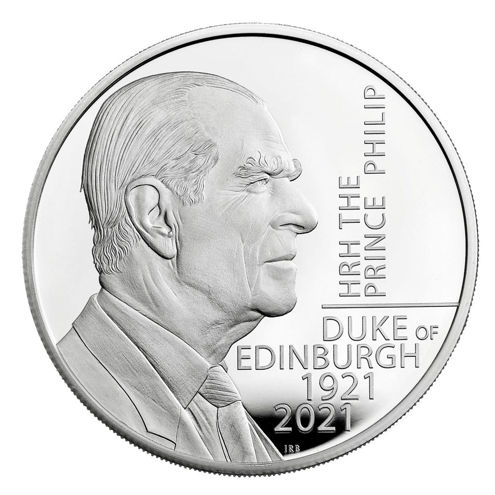 2021 U.K. Proof 5 Pound Prince Phillip Duke of Edinburgh .925 Silver, OGP