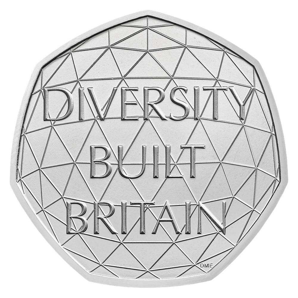 2020 U.K. 50p Celebrating British Diversity 8g CuNi Coin BU