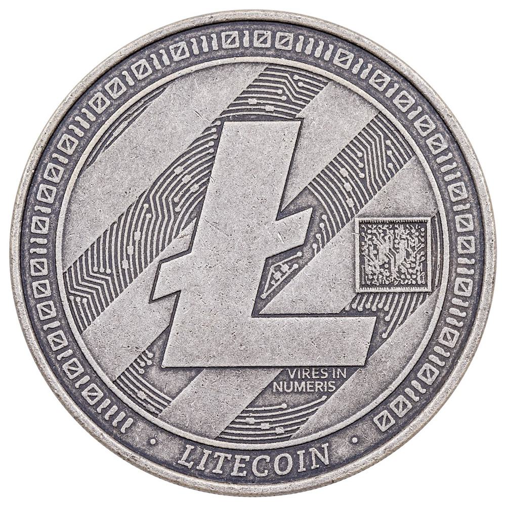 2020 LiteCoin Crypto Currency Antiqued 1 oz Silver Coin BU - Pinehurst Coins