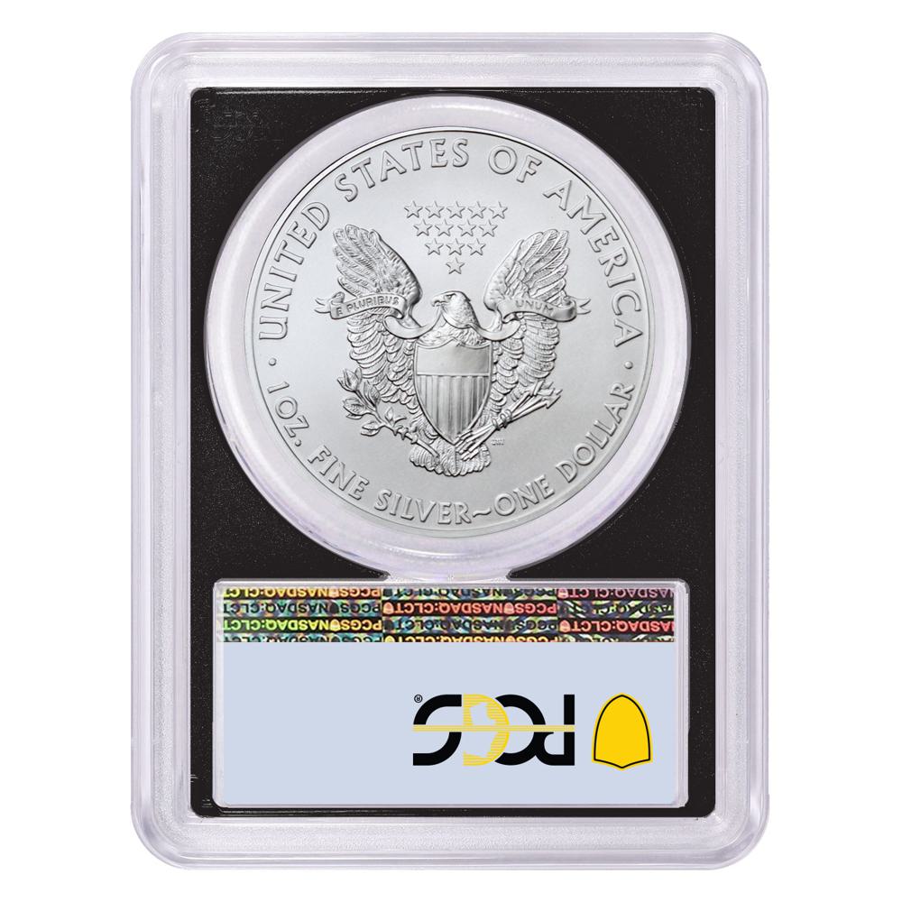 2021 $1 American Silver Eagle Type 1 PCGS MS70 FDI Flag Label