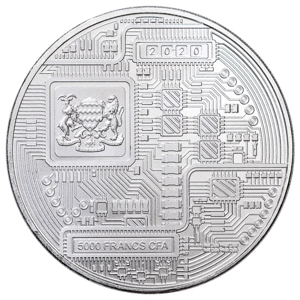 2020 Chad 1 oz Silver LiteCoin Crypto Coin BU - Pinehurst Coins