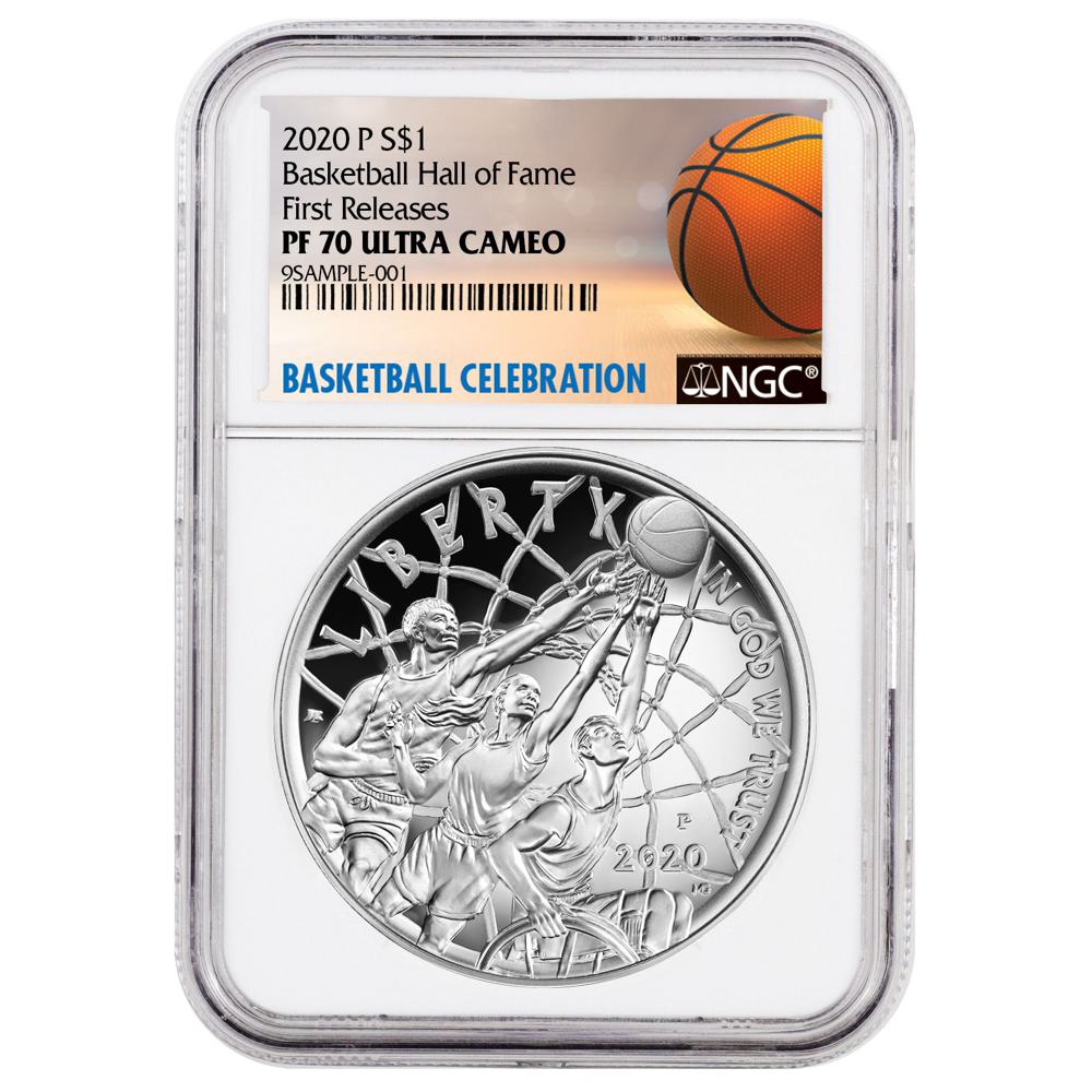 2020-P Basketball Hall of Fame Silver Dollar Proof - Pinehurst Coins