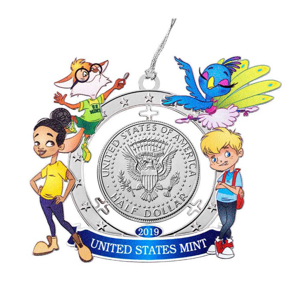 2019 50c Kennedy Clad Half Dollar U.S. Mint Ornament Coin Mighty Minters Brilliant Uncirculated