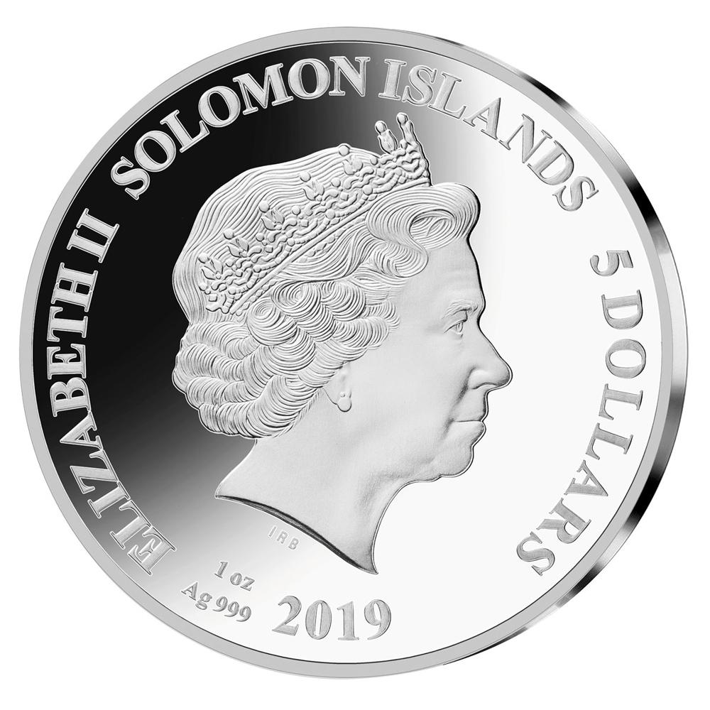 2019 $5 Madonna Silver Coin 1 oz Colorized Proof - Pinehurst Coins